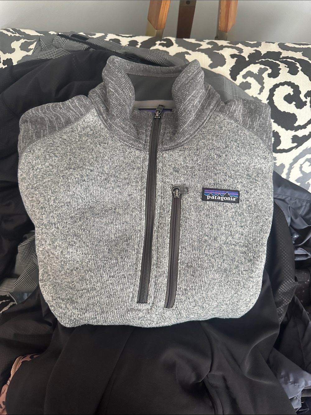 Patagonia Men's Heather Gray Half-Zip Pullover